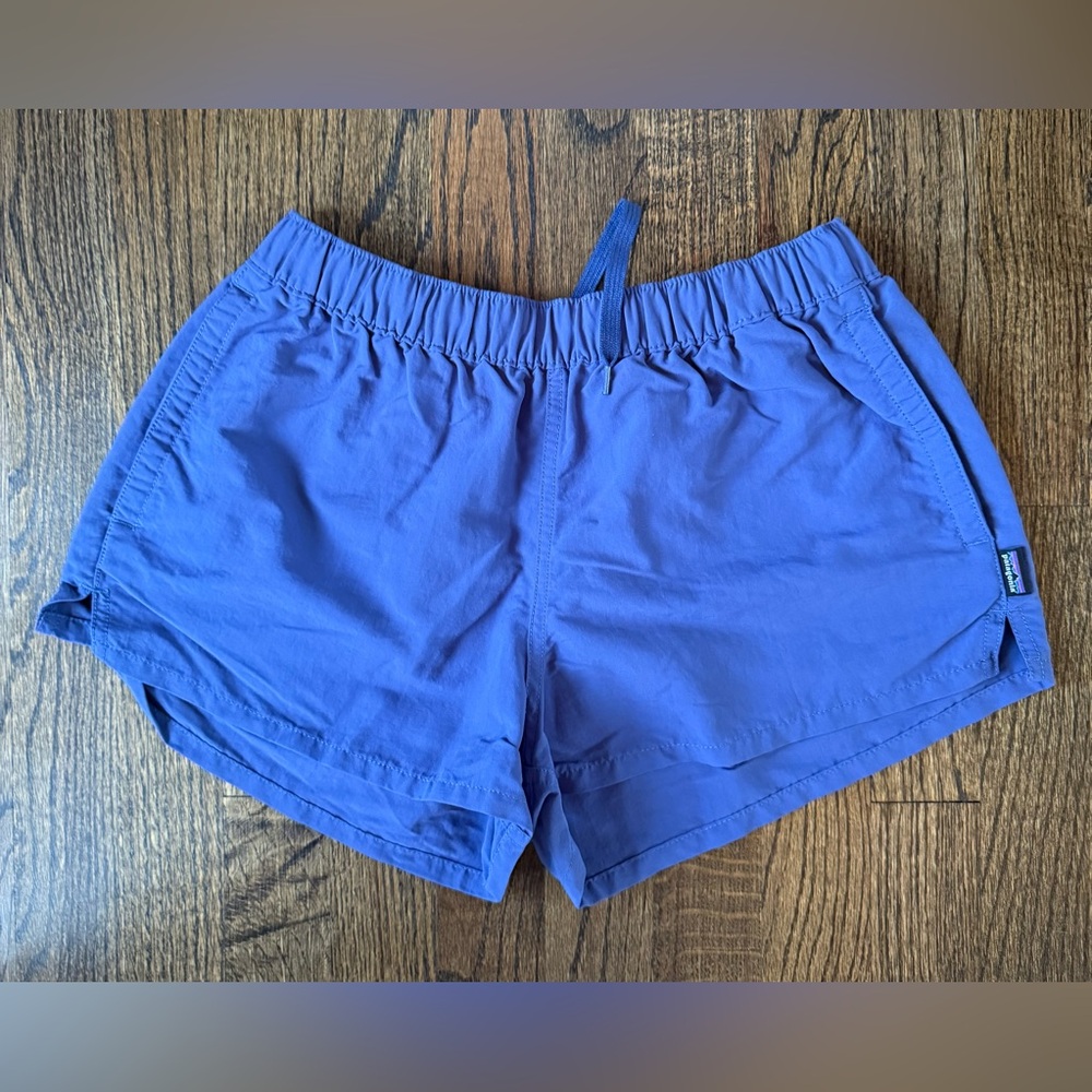 Patagonia Women's Athletic Shorts in Blue size small